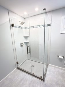 right angle shower