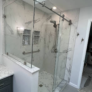 Chrome Barn door with return