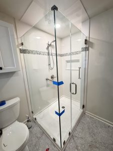 This is a dual curb base. We installed a 1/2" custom enclosure on it. Very clean look!