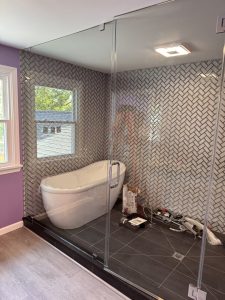 This was a huge shower enclosure. One of the bigger showers we have done! It turned out amazing..