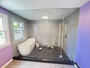 This was a huge shower enclosure. One of the bigger showers we have done! It turned out amazing..