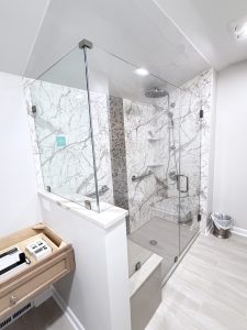 This is a double notched custom enclosure with a return